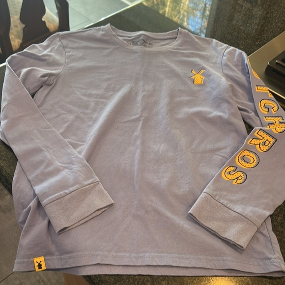 ✌️Dutch Bros Purple Long Sleeve Tee w/Yellow MEDIUM+XL DB 1992 - Picture 4 of 9